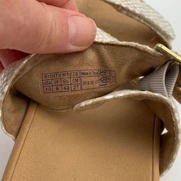 Vionic Pacific Rio slide sandals snake skin slide platform women’s size 10 - Picture 14 of 14